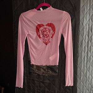 Urban Outfitters Pink Long Sleeve Top